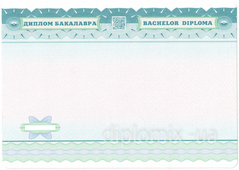 Диплом бакалавра Украина 2014-2020 года - обложка диплома обратная сторона
